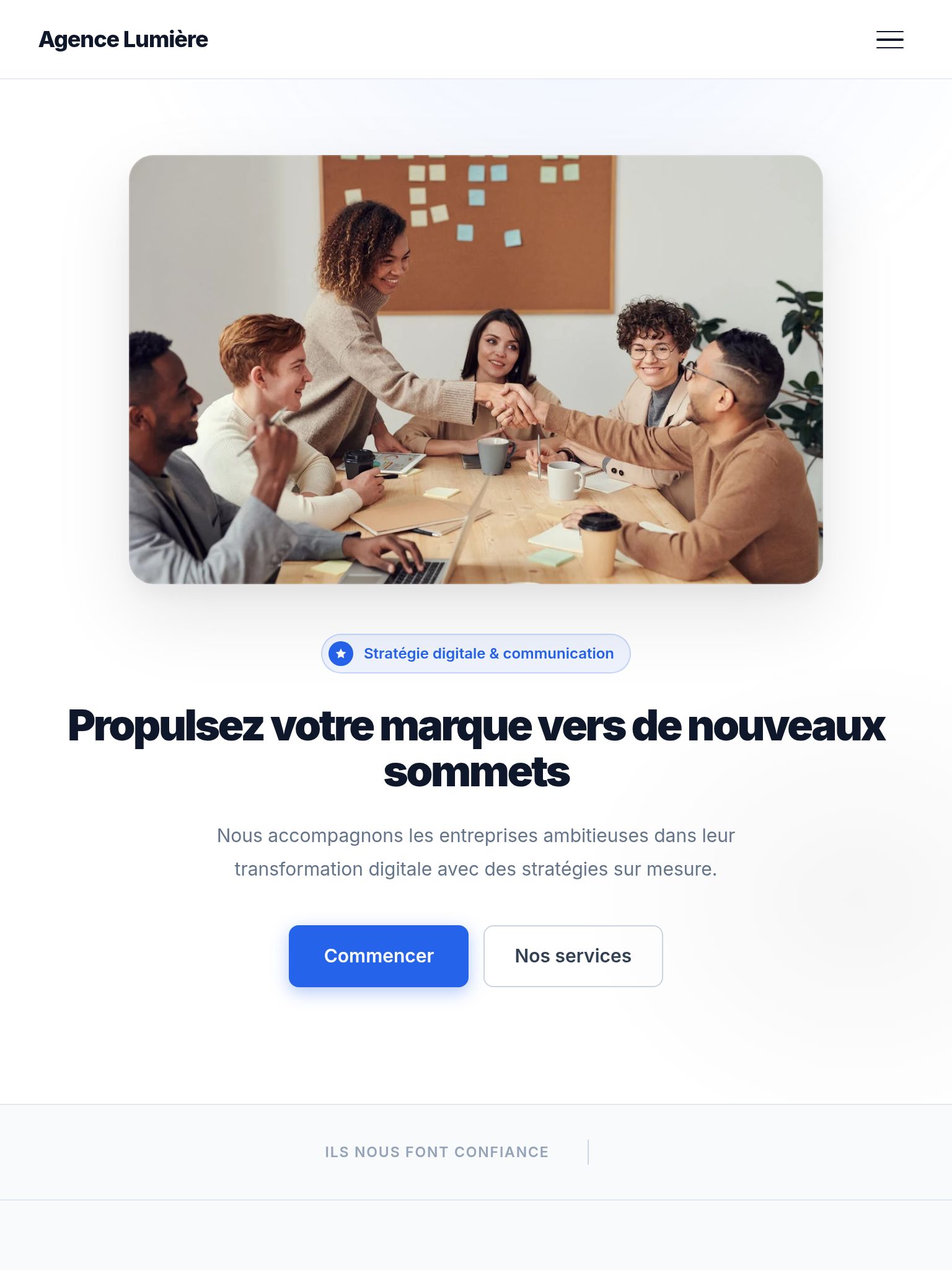 Template Vitrine — version tablette